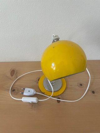 Lampada da tavolo vintage-space age gialla