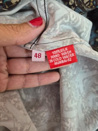 Abito Viola Parrocchetti donna taglia 48 seta