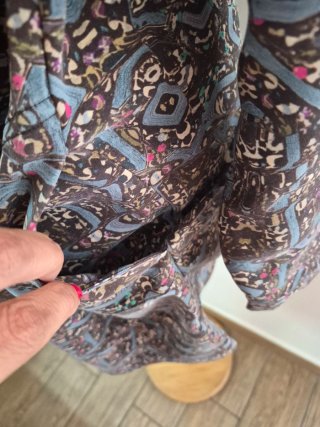 Abito Viola Parrocchetti donna taglia 48 seta