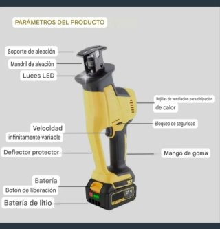 Sierra Sable Eléctrica Recargable (2 Baterías)