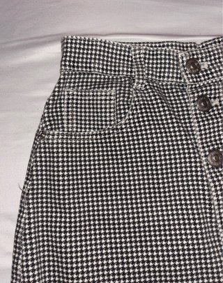 Falda vaquera cuadros blanco y negro