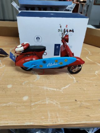Moto Decorativa Vintage Roja