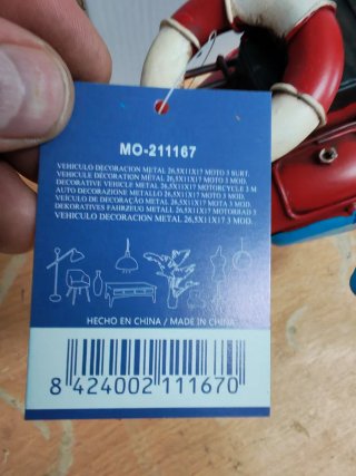 Moto Decorativa Vintage Roja