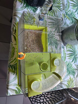 Jaula Hámster con Tubo y Accesorios
