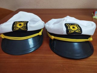2 Gorra Capitán Yate Disfraz