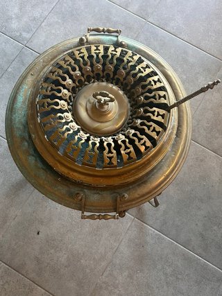 Brasero antiguo latón 50 cm diametro