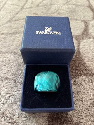 Anillo Swarovski Cristal Azul Turquesa