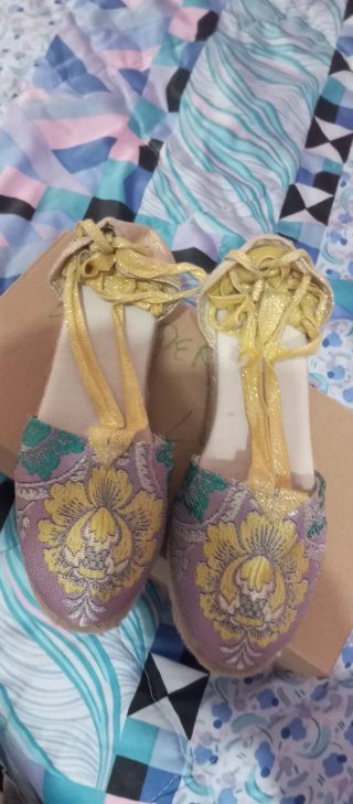 Espardeñas falleras niña talla 38 forradas