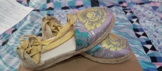 Espardeñas falleras niña talla 38 forradas