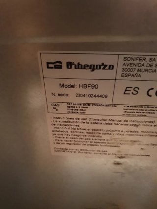 Estufa Gas Orbegozo Llama Azul