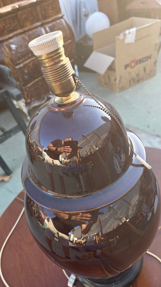 Lámpara Grande Cerámica Marrón