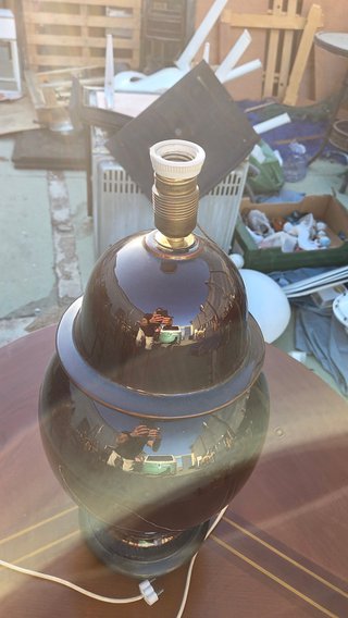 Lámpara Grande Cerámica Marrón