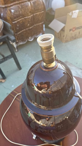 Lámpara Grande Cerámica Marrón