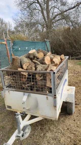 Leña para chimenea o barbacoa
