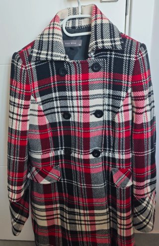 Abrigo cuadros EASY WEAR talla 40