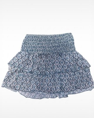 Falda pantalón volantes estampado