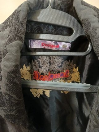 Abrigo Desigual Negro Mujer