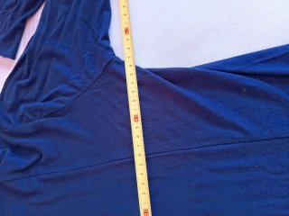 Chaqueta larga azul mujer