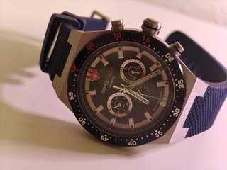 Reloj Swiss Eagle Negro y Azul