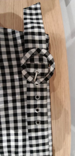 Falda pantalón Zara cuadros blanco y negro