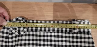 Falda pantalón Zara cuadros blanco y negro