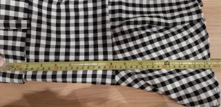 Falda pantalón Zara cuadros blanco y negro