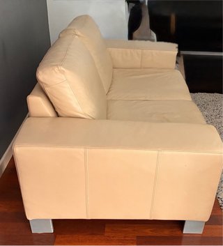 2 Sofás Piel 2 Plazas Diseño Moderno 185cm