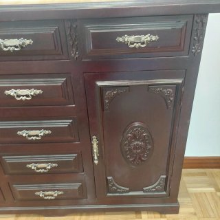 Mueble vintage mármol y madera maciza