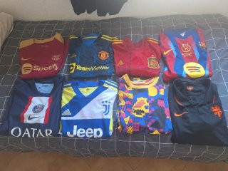 Lote 8 Camisetas Fútbol Varias Tallas