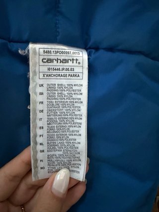 Parka Carhartt Azul con Capucha