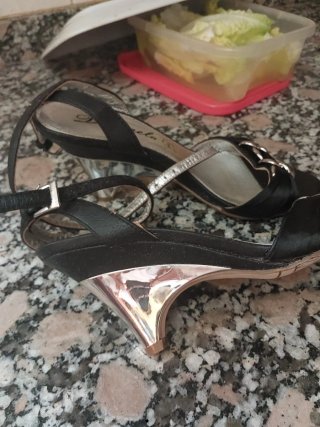 Sandalias negras mujer