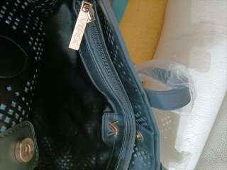 Borsa shopper nera traforata