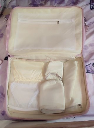 Bolsa hospital bebé y cambiador rosa