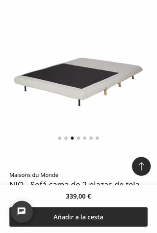 Sofá Cama 2 Plazas Maison du Monde Beige