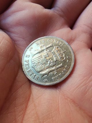 Moneda 2 Pesetas 1882 PLATA