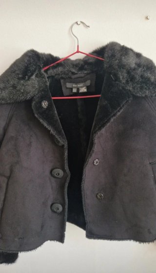 Chaqueta corta Zara ante con pelo