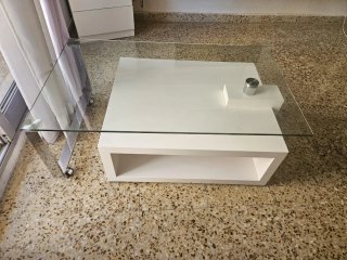 Mueble TV flotante + mesa centro + alacena