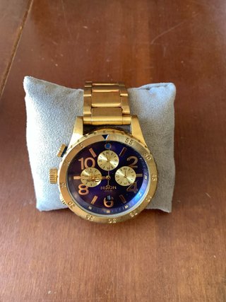 Reloj Nixon 48-20 Cronógrafo Dorado Azul