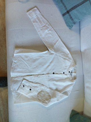 Camisa blanca cuello mao talla 5-5