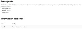 ¡¡OFERTA!! | Dael SS-5227 - Taladro Atornillador