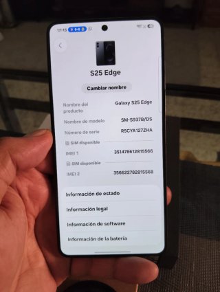 Samsung Galaxy S25 Edge 256GB Negro