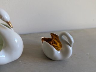 Conjunto 3 Cisnes Hispania Manises Cerámica