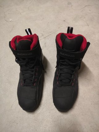 Botas de moto Bering negras y rojas talla 43