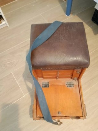 Cajón de pesca madera antiguo