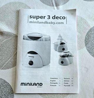 Esterilizador Miniland Super 3 Deco