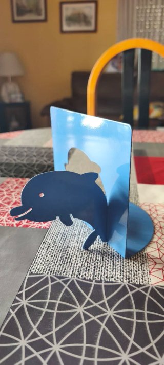 Soportes para libros de metal azul