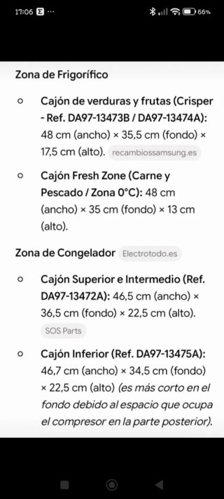 Balda Frigorífico Samsung RB37J506MSA