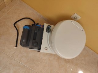 WC Químico Autocaravana o Camper Blanco