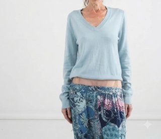 Pantalón estampado indi con elástico cinturón