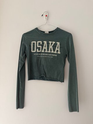 Top Bershka Verde Talla XS